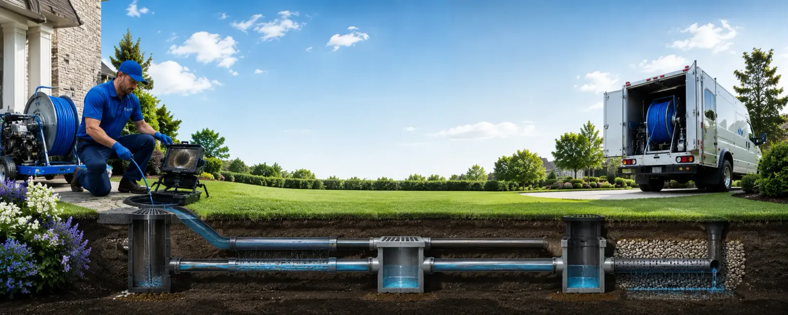 Outdoor drain cleaning information for Lueders, TX